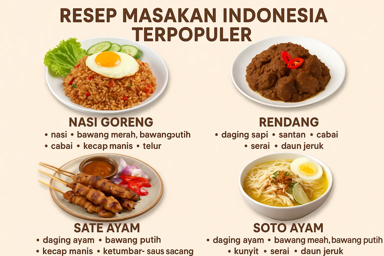 Resep Masakan Indonesia Terpopuler